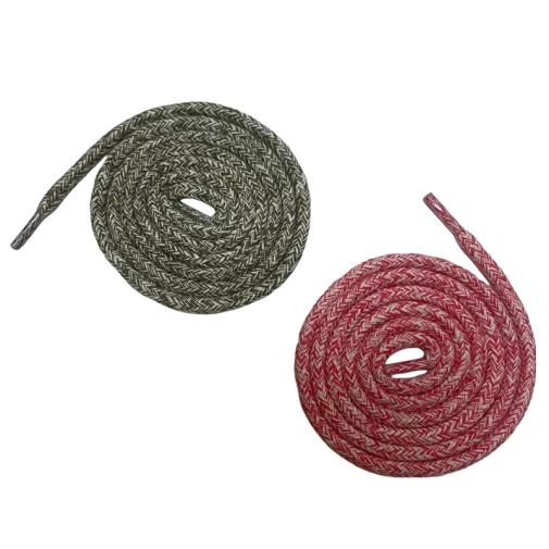 Şeffaf Plastik Uçlu 5MM Kalın Pamuk Halat Ayakkabı Bağcığı